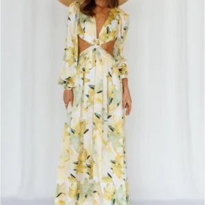 Hello Molly - Yellow floral maxi dress